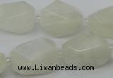 CNG6926 12*16mm - 15*25mm faceted nuggets white moonstone beads