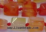 CNG6933 15.5 inches 8*12mm - 10*16mm nuggets red agate beads