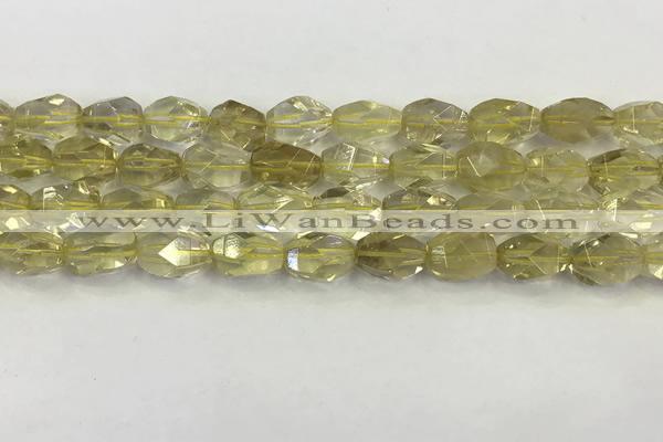 CNG6954 10*14mm - 12*16mm faceted nuggets lemon quartz beads