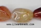 CNG70 15.5 inches 13*18mm - 25*35mm nuggets red agate gemstone beads