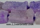 CNG7013 15.5 inches 10*28mm - 12*30mm freeform druzy agate beads