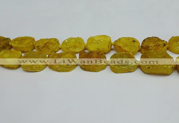 CNG7022 15.5 inches 20*28mm - 25*35mm freeform druzy agate beads