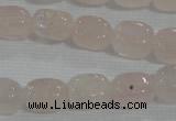 CNG704 15.5 inches 10*14mm nuggets rose quartz beads wholesale