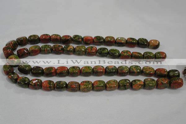 CNG708 15.5 inches 10*14mm nuggets unakite beads wholesale