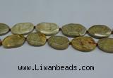 CNG7082 25*35mm - 35*45mm faceted freeform chrysanthemum agate beads