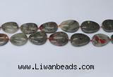 CNG7115 15.5 inches 20*25mm - 30*40mm freeform blood jasper beads