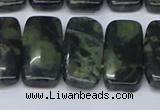 CNG7121 10*20mm freeform double drilled kambaba jasper beads