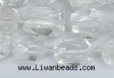 CNG7130 15.5 inches 6*10mm - 10*14mm faceted nuggets white crystal beads