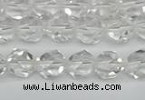 CNG7210 15.5 inches 6mm faceted nuggets white crystal beads