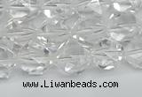 CNG7211 15.5 inches 8mm faceted nuggets white crystal beads