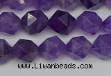 CNG7221 15.5 inches 8mm faceted nuggets amethyst gemstone beads