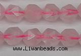 CNG7227 15.5 inches 10mm faceted nuggets rose quartz beads