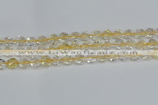 CNG7232 15.5 inches 10mm faceted nuggets citrine gemstone beads