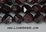 CNG7276 15.5 inches 8mm faceted nuggets red garnet beads