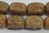 CNG728 15.5 inches 15*18mm nuggets New unakite beads wholesale