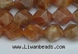 CNG7296 15.5 inches 8mm faceted nuggets sunstone beads