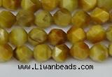 CNG7305 15.5 inches 6mm faceted nuggets golden tiger eye beads