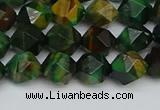 CNG7326 15.5 inches 8mm faceted nuggets green tiger eye beads