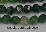 CNG7336 15.5 inches 8mm faceted nuggets moss agate beads