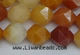 CNG7362 15.5 inches 10mm faceted nuggets yellow jade beads