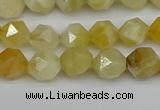 CNG7365 15.5 inches 6mm faceted nuggets yellow opal beads