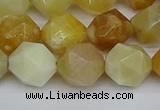 CNG7367 15.5 inches 10mm faceted nuggets yellow opal beads