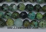 CNG7385 15.5 inches 6mm faceted nuggets African turquoise beads