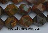 CNG7392 15.5 inches 10mm faceted nuggets green opal beads