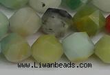 CNG7418 15.5 inches 12mm faceted nuggets amazonite beads