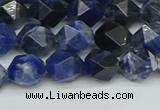 CNG7436 15.5 inches 8mm faceted nuggets sodalite gemstone beads