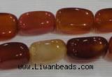 CNG751 15.5 inches 12*20mm nuggets red agate beads wholesale