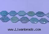 CNG7512 15.5 inches 25*35mm - 30*40mm faceted freeform amazonite beads