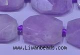 CNG7523 15.5 inches 18*25mm - 25*35mm faceted freeform kunzite beads