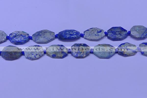 CNG7532 15.5 inches 18*25mm - 25*35mm faceted freeform chrysocolla beads