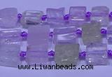 CNG7540 15.5 inches 6*8mm - 10*12mm freeform kunzite beads