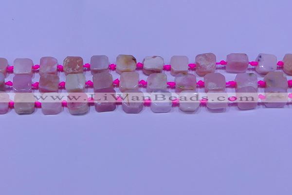 CNG7554 15.5 inches 11*12mm - 12*13mm freeform pink opal beads