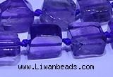 CNG7601 15.5 inches 10*12mm - 12*14mm freeform amethyst beads