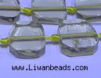 CNG7602 15.5 inches 12*14mm - 15*16mm freeform lemon quartz beads