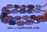 CNG7624 20*30mm - 22*32mm faceted freeform sunstone beads