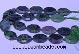 CNG7626 20*30mm - 22*32mm faceted freeform ruby zoisite beads