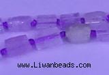 CNG7633 15.5 inches 5*7mm - 8*10mm nuggets kunzite beads