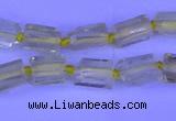 CNG7636 15.5 inches 5*7mm - 8*10mm nuggets lemon quartz beads