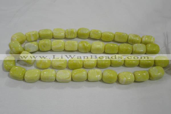 CNG764 15.5 inches 13*18mm nuggets lemon jade beads wholesale