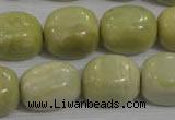 CNG771 15.5 inches 15*18mm nuggets lemon jasper beads wholesale