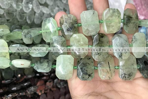 CNG7754 13*18mm - 15*25mm faceted freeform prehnite beads