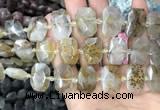 CNG7760 13*18mm - 15*25mm faceted freeform scenic quartz beads