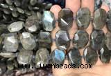 CNG7774 13*18mm - 15*25mm faceted freeform labradorite beads