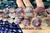 CNG7809 15.5 inches 13*18mm - 18*25mm faceted freeform tourmaline beads