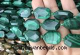 CNG7824 15.5 inches 13*18mm - 18*25mm faceted freeform malachite beads