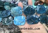 CNG7835 15.5 inches 25*32mm - 30*40mm faceted freeform apatite beads